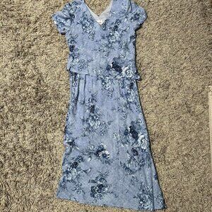 Retro Floral Tiered Dress Size 8